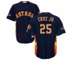 Houston Astros #25 Jose Cruz Jr. Replica Navy Blue Alternate 2018 Gold Program Cool Base MLB Jersey