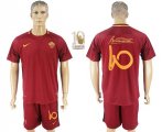 2017-18 Roma 10 TOTTI Retirement Commemorative Home Soccer Jersey