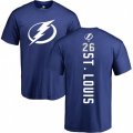 Tampa Bay Lightning #26 Martin St. Louis Royal Blue Backer T-Shirt