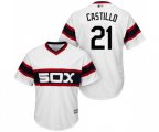 Chicago White Sox #21 Welington Castillo Replica White 2013 Alternate Home Cool Base Baseball Jersey