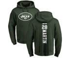 New York Jets #28 Curtis Martin Green Backer Pullover Hoodie