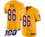 Washington Redskins #86 Jordan Reed Limited Gold Rush Vapor Untouchable 100th Season Football Jersey