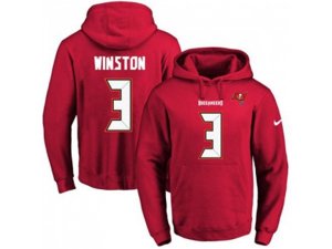 Tampa Bay Buccaneers #3 Jameis Winston Red Name & Number Pullover NFL Hoodie