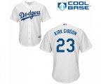 Los Angeles Dodgers #23 Kirk Gibson Replica White Home Cool Base Baseball Jersey