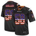 Denver Broncos #58 Von Miller Elite Black USA Flag Fashion NFL Jersey