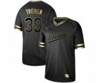 Oakland Athletics #39 Blake Treinen Authentic Black Gold Fashion Baseball Jersey