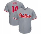 Philadelphia Phillies #14 Pete Rose Replica Grey Road Cool Base Baseball Jersey