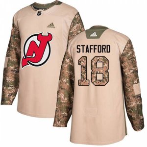 New Jersey Devils #18 Drew Stafford Authentic Camo Veterans Day Practice NHL Jersey