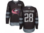 Columbus Blue Jackets #28 Oliver Bjorkstrand Black 1917-2017 100th Anniversary Stitched NHL Jersey