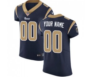 Los Angeles Rams Customized Navy Blue Team Color Vapor Untouchable Custom Elite Football Jersey