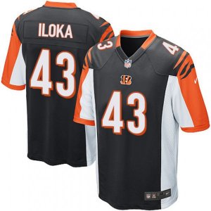 Cincinnati Bengals #43 George Iloka Game Black Team Color NFL Jersey