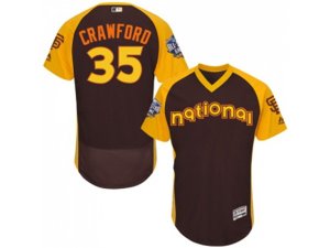 San Francisco Giants #35 Brandon Crawford Brown 2016 All-Star National League BP Authentic Collection Flex Base MLB Jersey