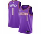 Phoenix Suns #1 Devin Booker Swingman Purple NBA Jersey - 2018-19 City Edition