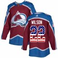 Colorado Avalanche #22 Colin Wilson Authentic Burgundy Red USA Flag Fashion NHL Jersey