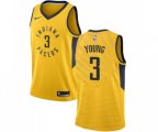 Indiana Pacers #3 Joe Young Authentic Gold Basketball Jersey Statement Edition