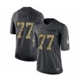 New England Patriots #77 Michael Bennett Limited Black 2016 Salute to Service Football Jersey