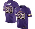 Minnesota Vikings #33 Dalvin Cook Elite Purple Home Drift Fashion Football Jersey