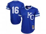 1989 Kansas City Royals #16 Bo Jackson Replica Royal Blue Throwback MLB Jersey