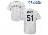 Colorado Rockies #51 Jake McGee Authentic White Home Cool Base MLB Jersey