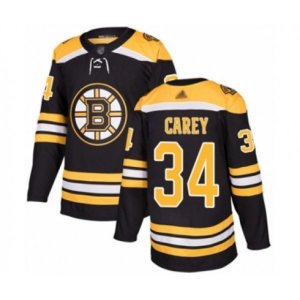 Boston Bruins #34 Paul Carey Authentic Black Home Hockey Jersey