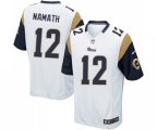 Los Angeles Rams #12 Joe Namath Game White Football Jersey