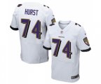 Baltimore Ravens #74 James Hurst Elite White Football Jersey