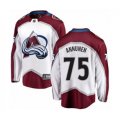Colorado Avalanche #75 Justus Annunen Authentic White Away Fanatics Branded Breakaway NHL Jersey