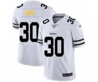 Pittsburgh Steelers #30 James Conner White Team Logo Fashion Limited Player Football Jersey