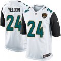 Jacksonville Jaguars #24 T.J. Yeldon Game White NFL Jersey