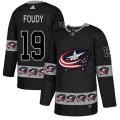 Columbus Blue Jackets #19 Liam Foudy Authentic Black Team Logo Fashion NHL Jersey