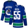 Vancouver Canucks #55 Alex Biega Premier Blue Home NHL Jersey