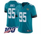 Jacksonville Jaguars #95 Abry Jones Teal Green Alternate Vapor Untouchable Limited Player 100th Season Football Jersey