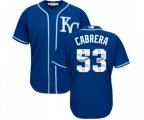 Kansas City Royals #53 Melky Cabrera Blue Authentic Blue Team Logo Fashion Cool Base Baseball Jersey