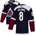 Colorado Avalanche #8 Teemu Selanne Authentic Navy Blue Alternate NHL Jersey