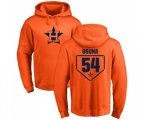 Houston Astros #54 Roberto Osuna Orange RBI Pullover Hoodie