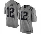 Indianapolis Colts #12 Andrew Luck Limited Gray Gridiron Football Jersey