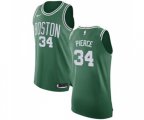 Boston Celtics #34 Paul Pierce Authentic Green(White No.) Road Basketball Jersey - Icon Edition