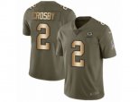 Green Bay Packers #2 Mason Crosby Limited Olive Gold 2017 Salute to Service NFL Jersey