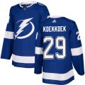 Tampa Bay Lightning #29 Slater Koekkoek Premier Royal Blue Home NHL Jersey