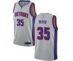 Detroit Pistons #35 Christian Wood Authentic Silver Basketball Jersey Statement Edition