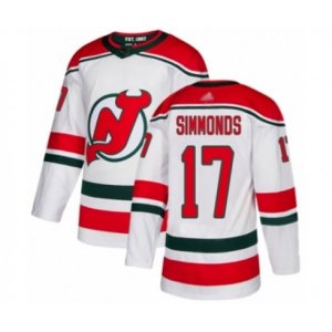 New Jersey Devils #17 Wayne Simmonds Authentic White Alternate Hockey Jersey