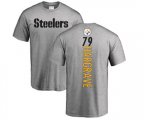 Pittsburgh Steelers #79 Javon Hargrave Ash Backer T-Shirt