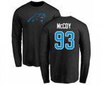 Carolina Panthers #93 Gerald McCoy Black Name & Number Logo Long Sleeve T-Shirt