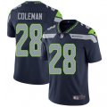 Seattle Seahawks #28 Justin Coleman Navy Blue Team Color Vapor Untouchable Limited Player NFL Jersey