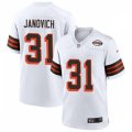 Cleveland Browns #31 Andy Janovich Nike 2021 White Retro 1946 75th Anniversary Jersey