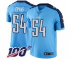 Tennessee Titans #54 Rashaan Evans Limited Light Blue Rush Vapor Untouchable 100th Season Football Jersey