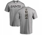 New Orleans Saints #51 Manti Te'o Ash Backer T-Shirt