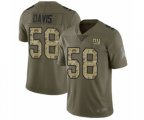 New York Giants #58 Tae Davis Limited Olive Camo 2017 Salute to Service Football Jersey