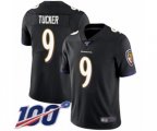 Baltimore Ravens #9 Justin Tucker Black Alternate Vapor Untouchable Limited Player 100th Season Football Jersey