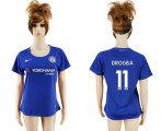 2017-18 Chelsea 11 DROGBA Home Women Soccer Jersey